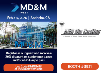 Visit A&B Die Casting at MD&M West 2026!
